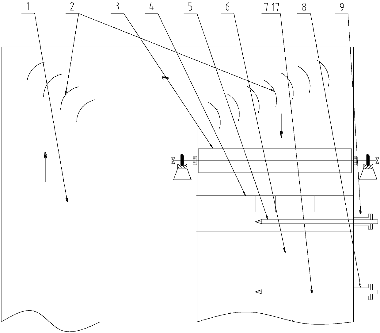 Thermal power boiler denitrification system flow field optimization device