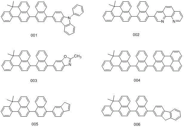 Benzanthracene organic light-emitting material and preparation method thereof