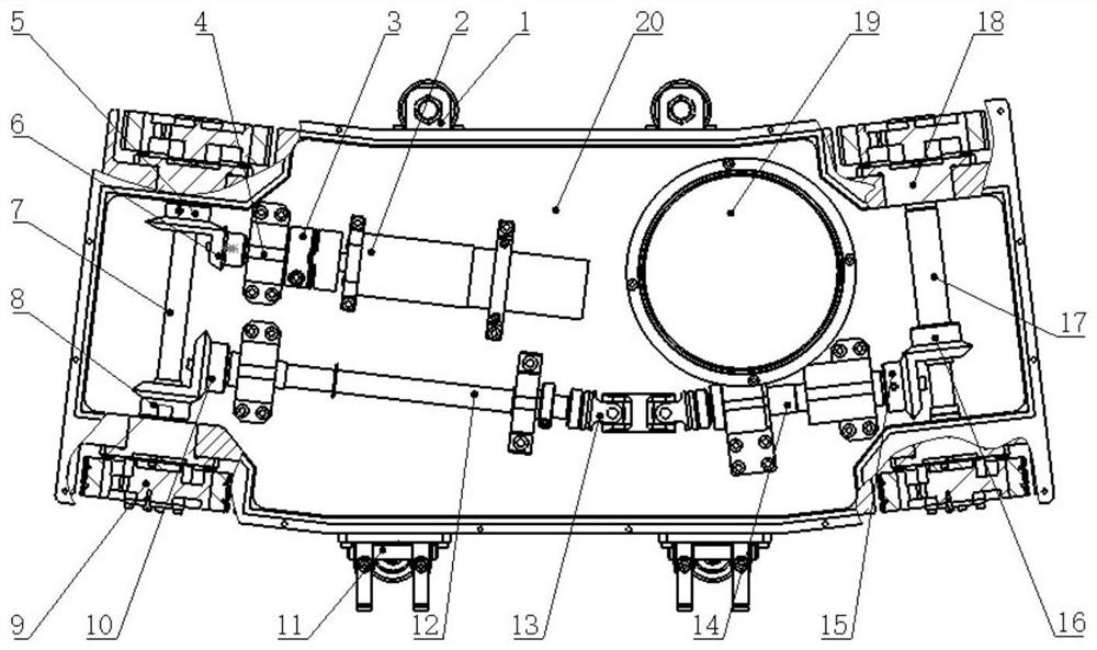 Traveling mechanism of reactor pressure vessel bolt hole video scanning device