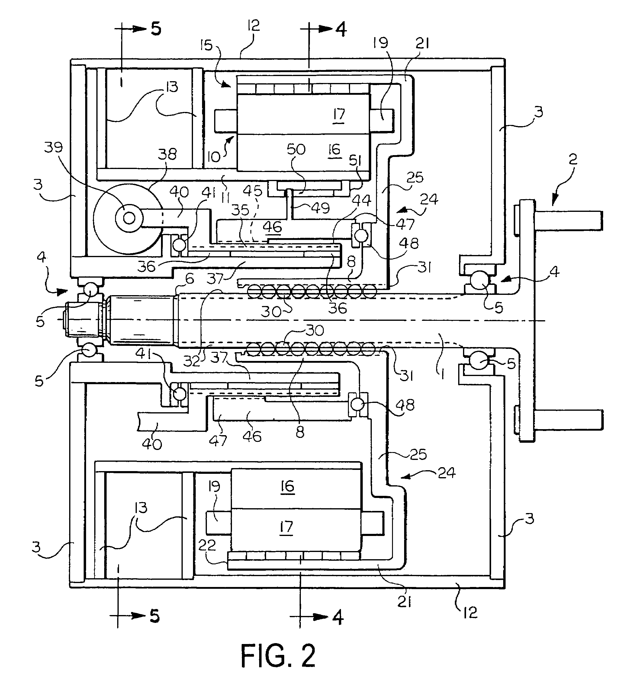 Brushless permanent magnet wheel motor with variable axial rotor/stator alignment