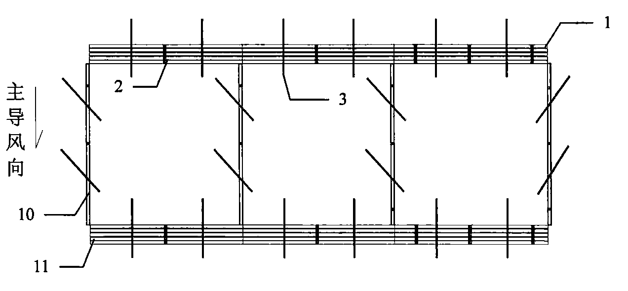 Repeatedly utilized grass grid sand fixing method