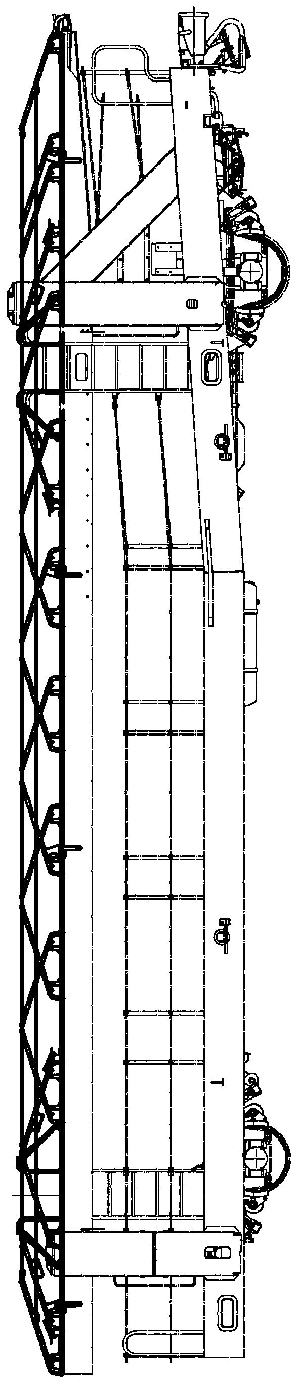 Foldable protective guard, application and specialized railway wagon for automobile transportation