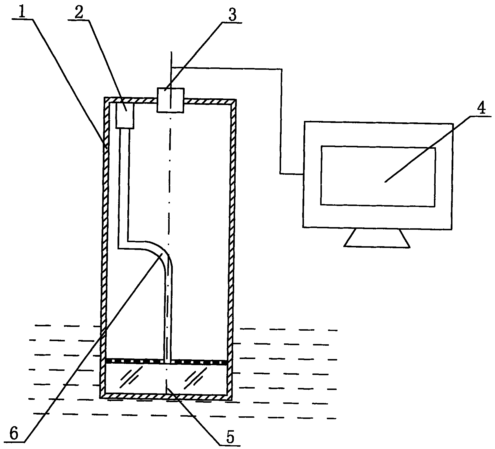 Liquid refractive index real-time measuring device and on-line measuring method