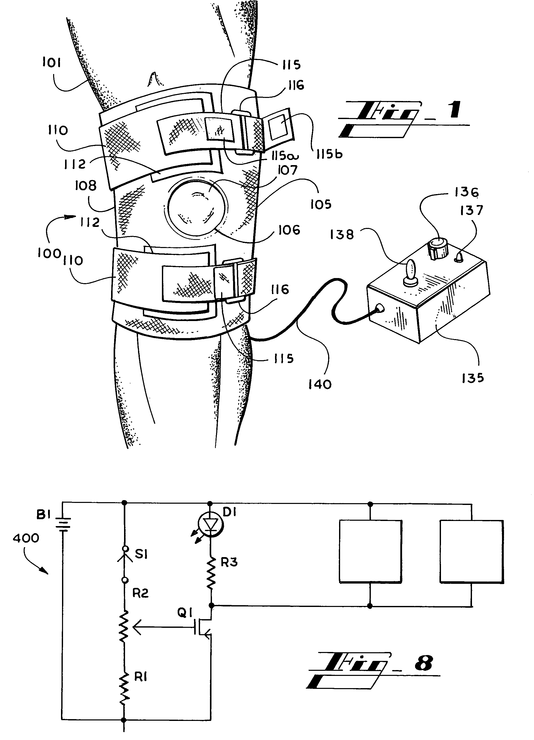 Self-contained heating and cooling orthopaedic brace