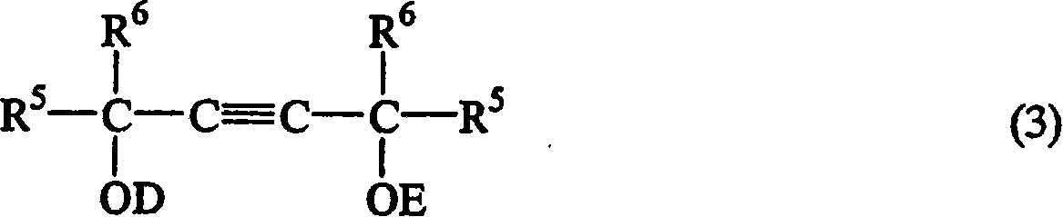 Protective coating containing acetylene compound