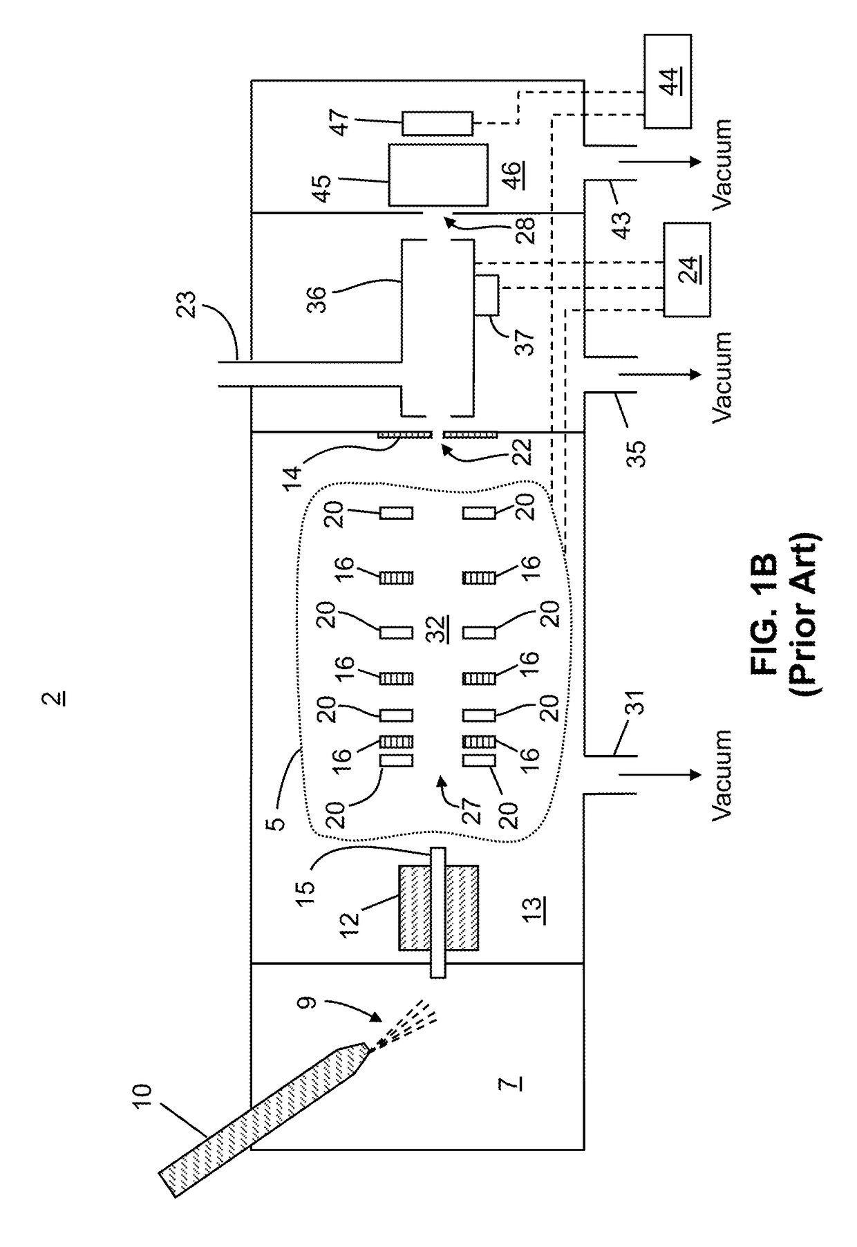 System for transferring ions in a mass spectrometer