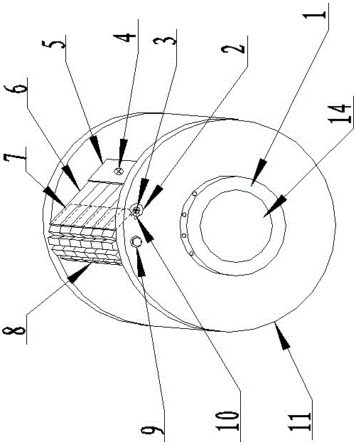 Double eccentric wheel type steel seal dialing device