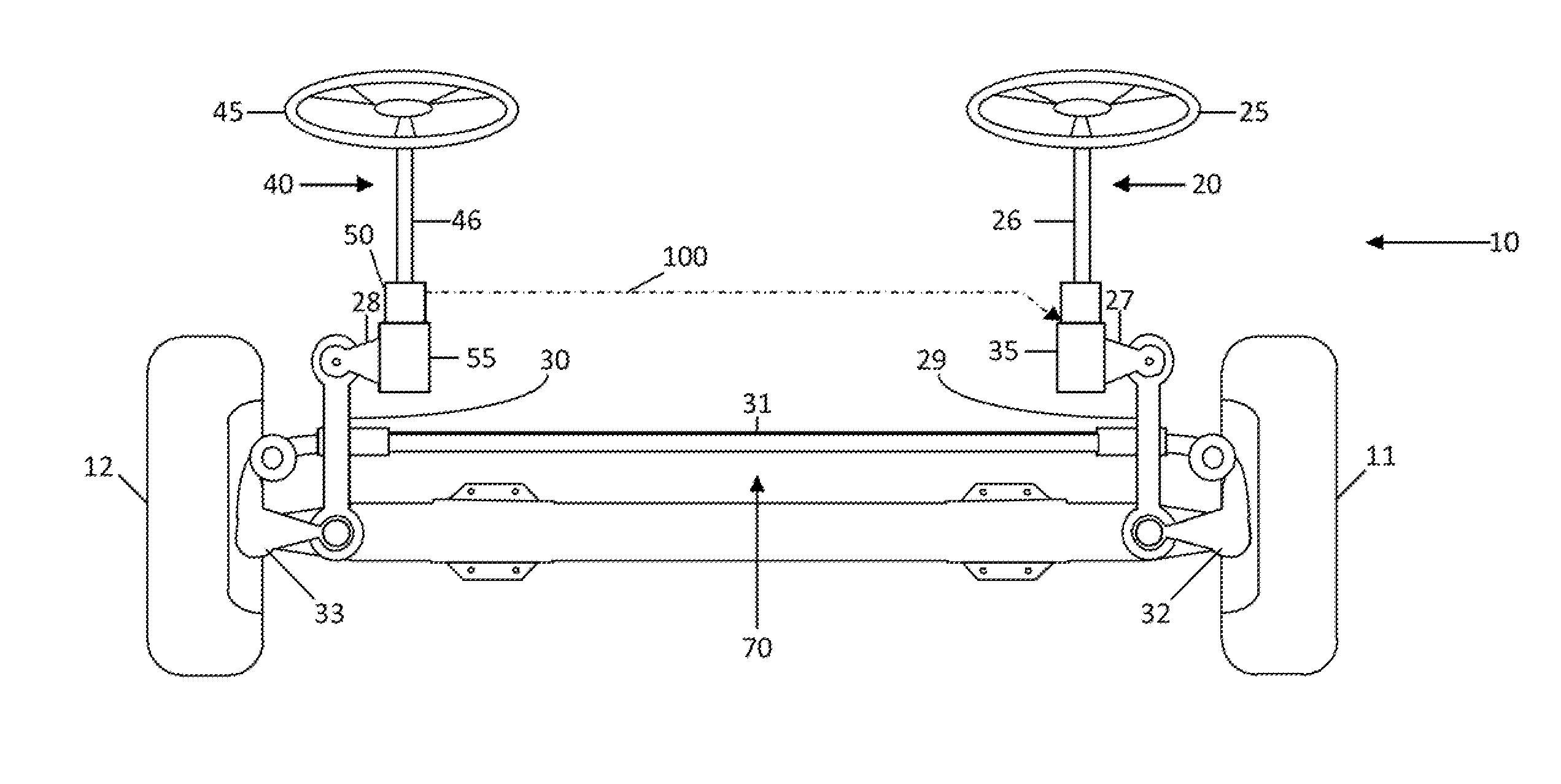 Dual steering system for a vehicle