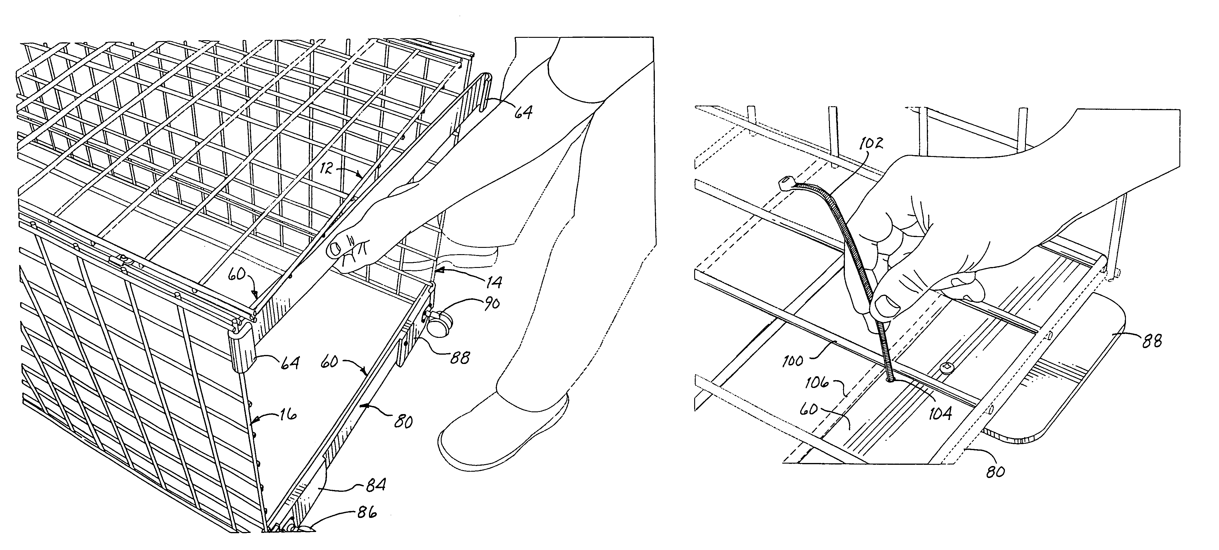 Rapidly assembleable and disassembleable display rack