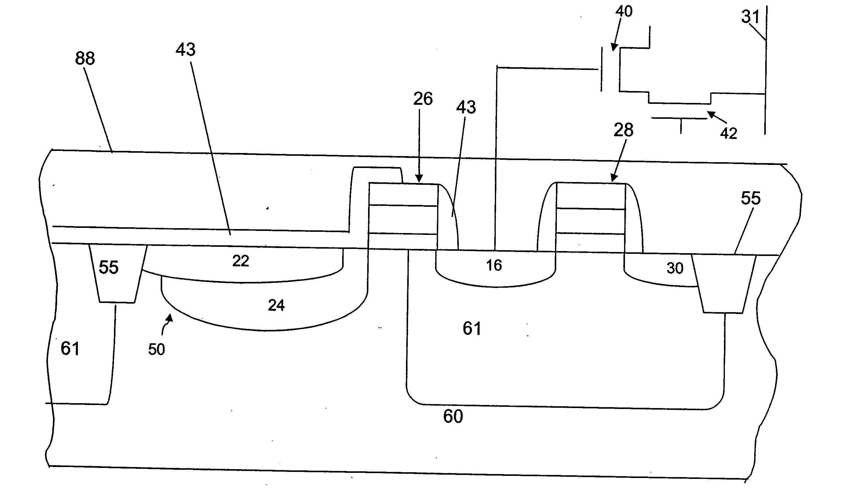 High dielectric constant spacer for imagers