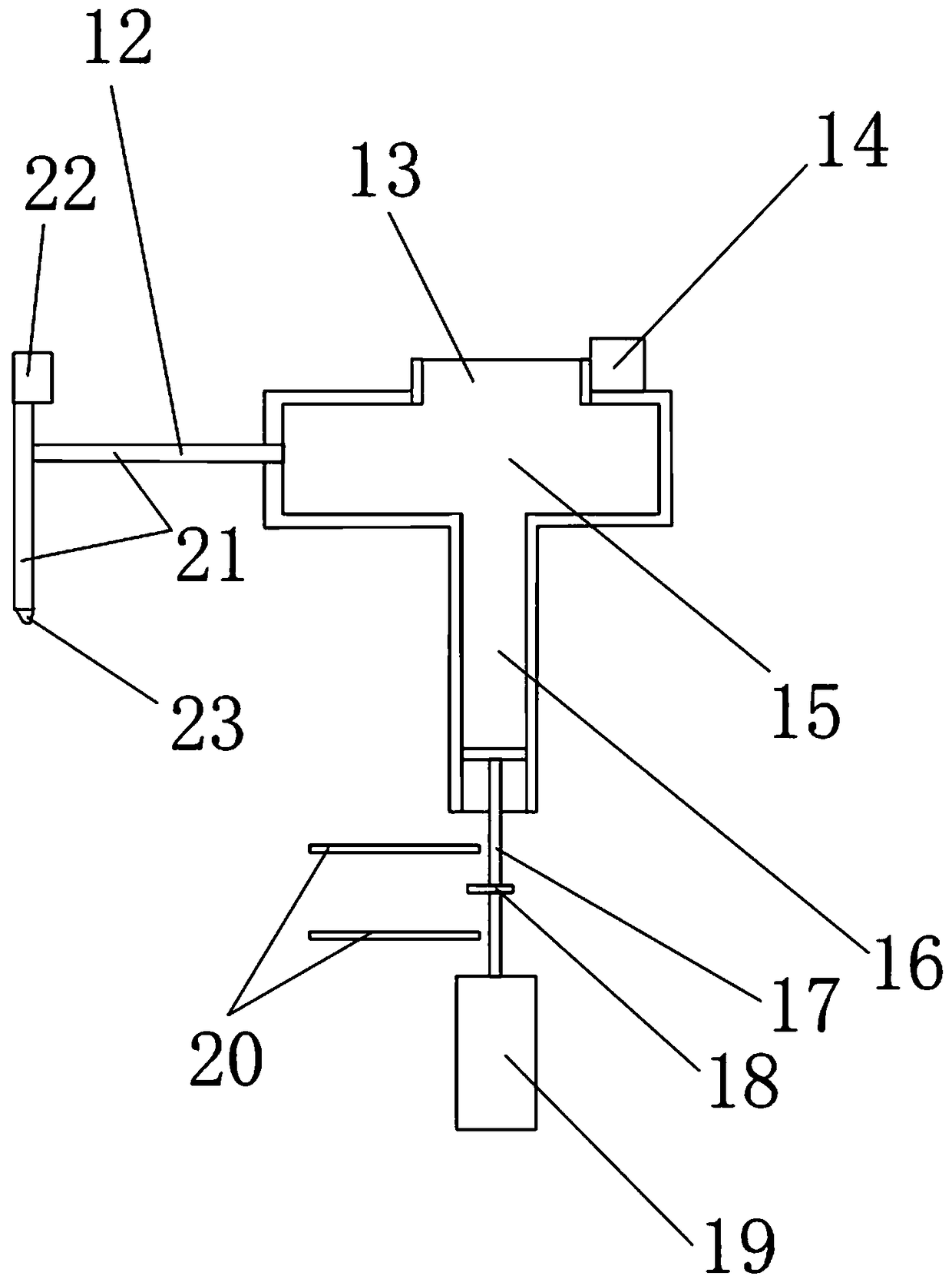 Vertical pneumatic filling device and using method thereof