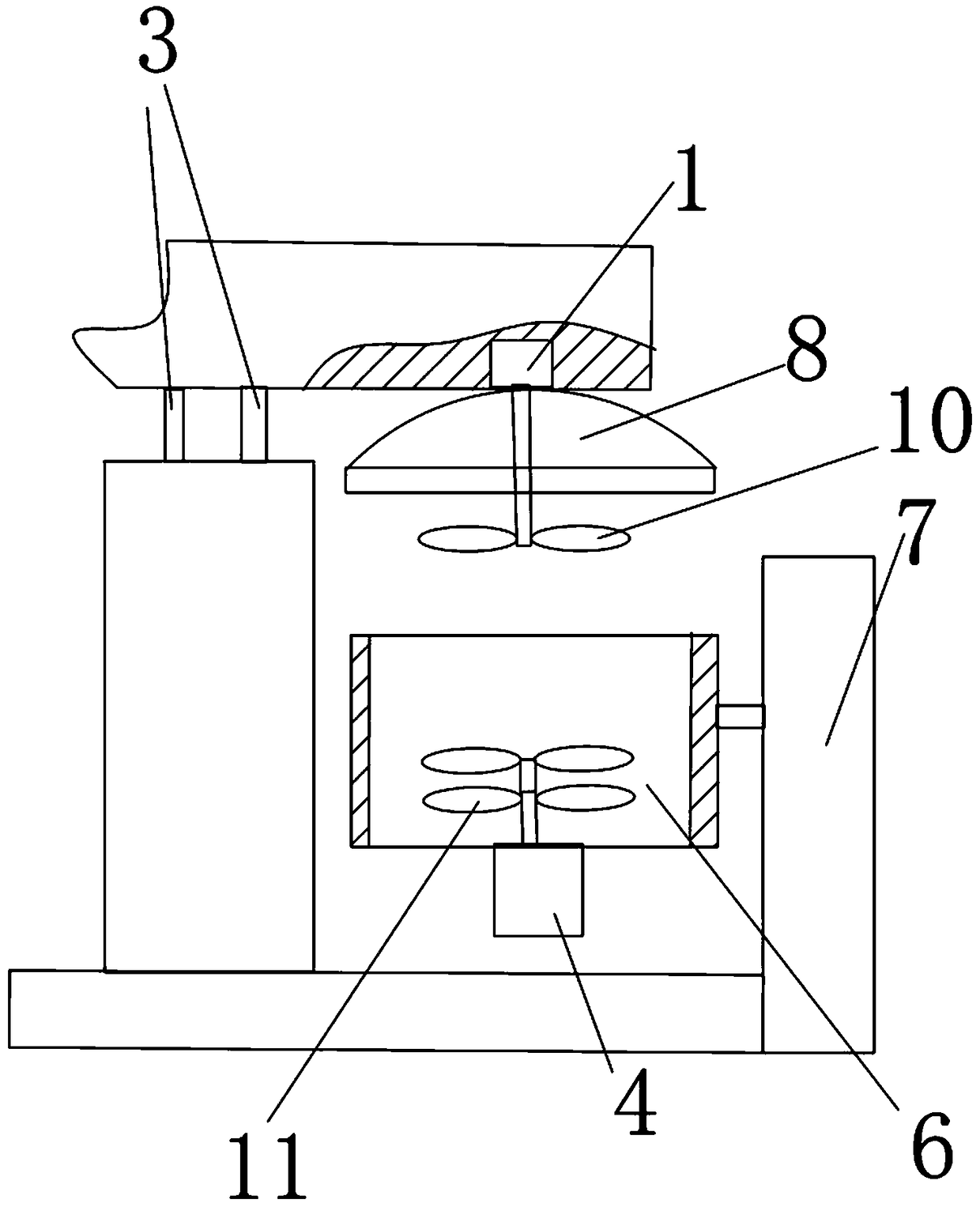 Vertical pneumatic filling device and using method thereof