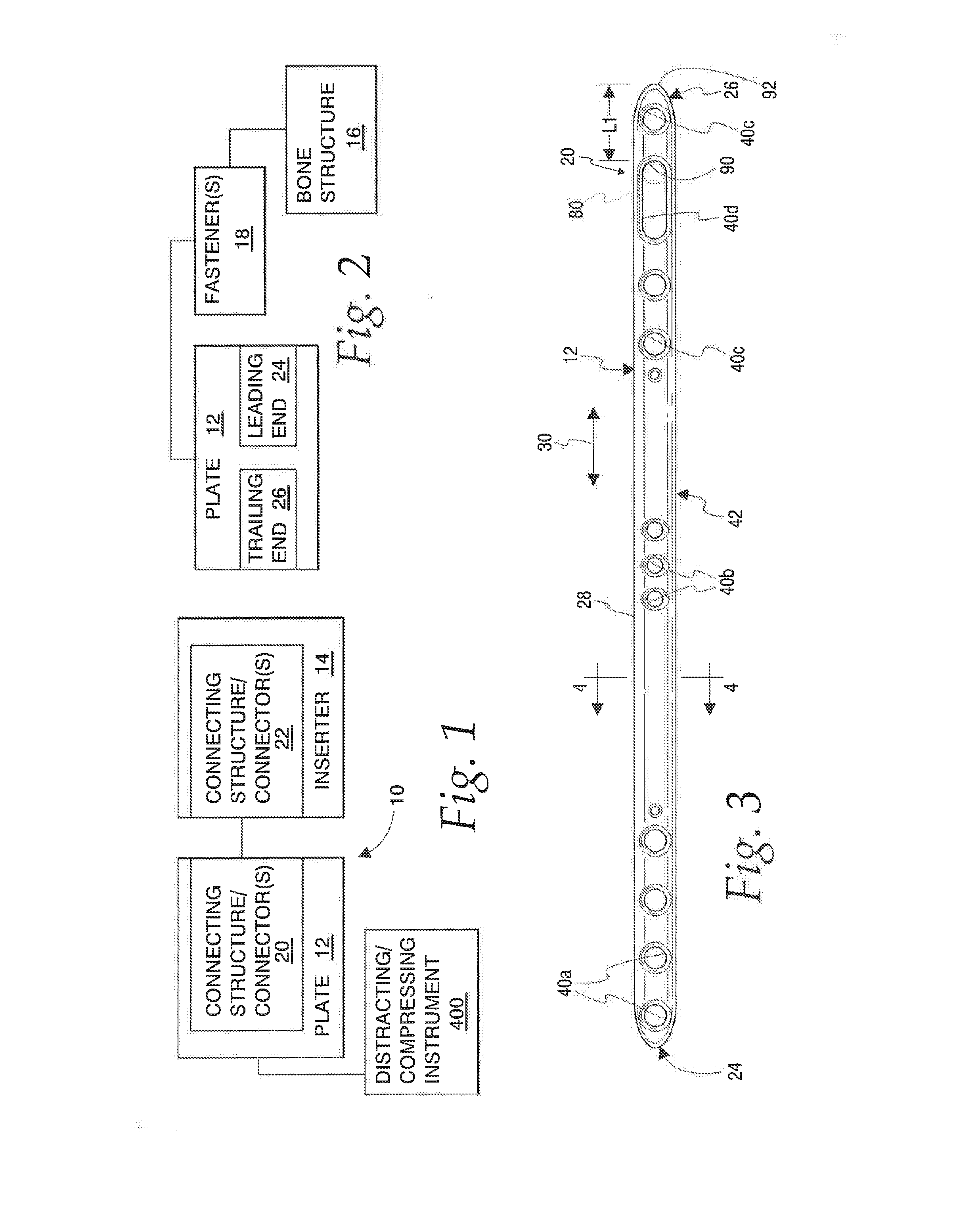 Method of securing a plate to a bone at a fracture site utilizing a detachable inserter