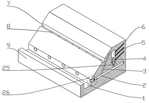 Efficient water suction and drainage device for slope rock soil