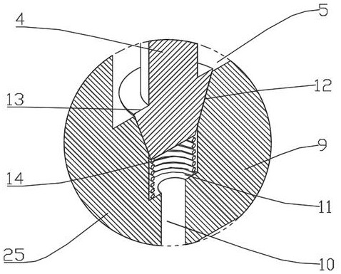 Efficient water suction and drainage device for slope rock soil