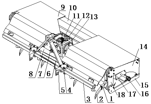 Pseudo-ginseng ploughing rotary tillage raker