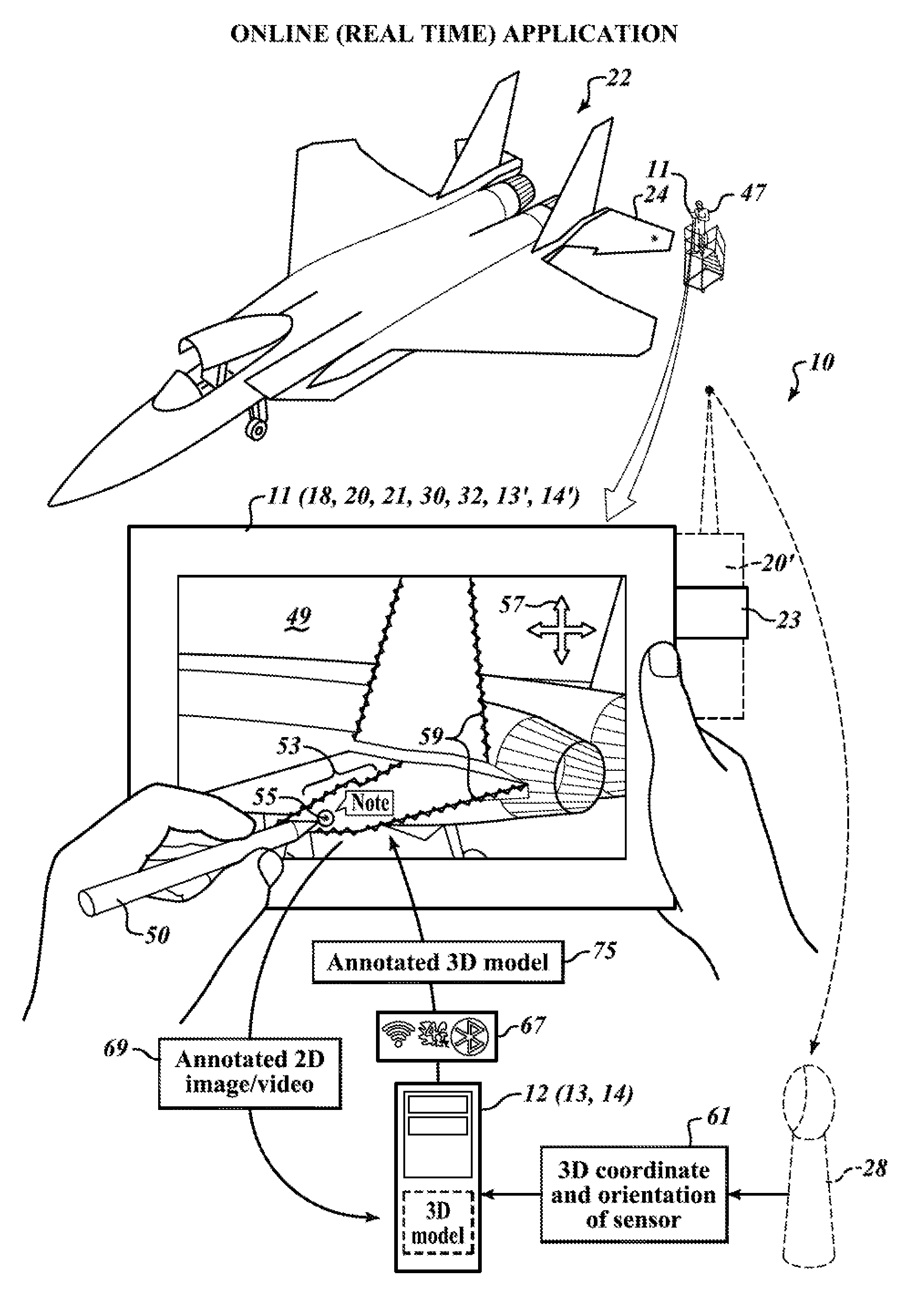 Augmented reality (AR) annotation computer system and computer-readable medium and method for creating an annotated 3D graphics model