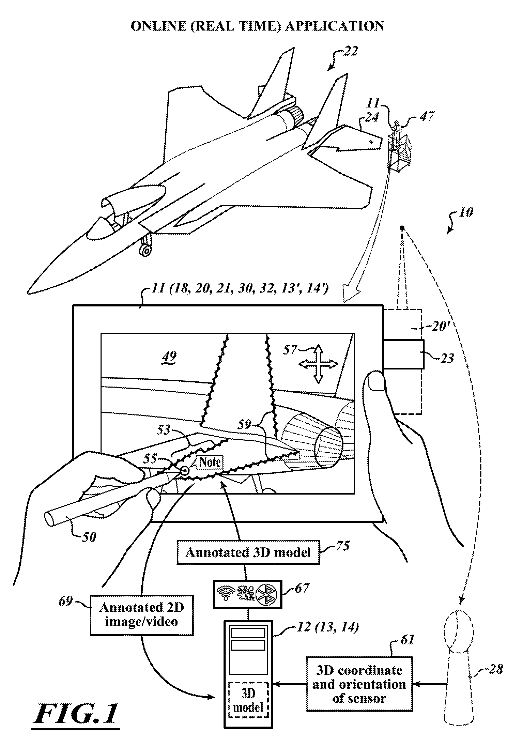 Augmented reality (AR) annotation computer system and computer-readable medium and method for creating an annotated 3D graphics model