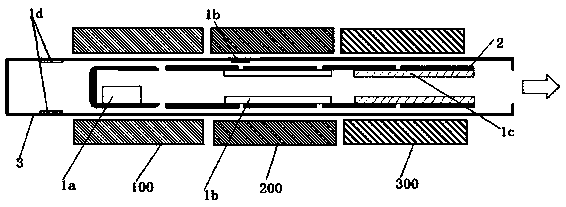 Efficient micromolecular material sublimating and purifying inner pipe and device