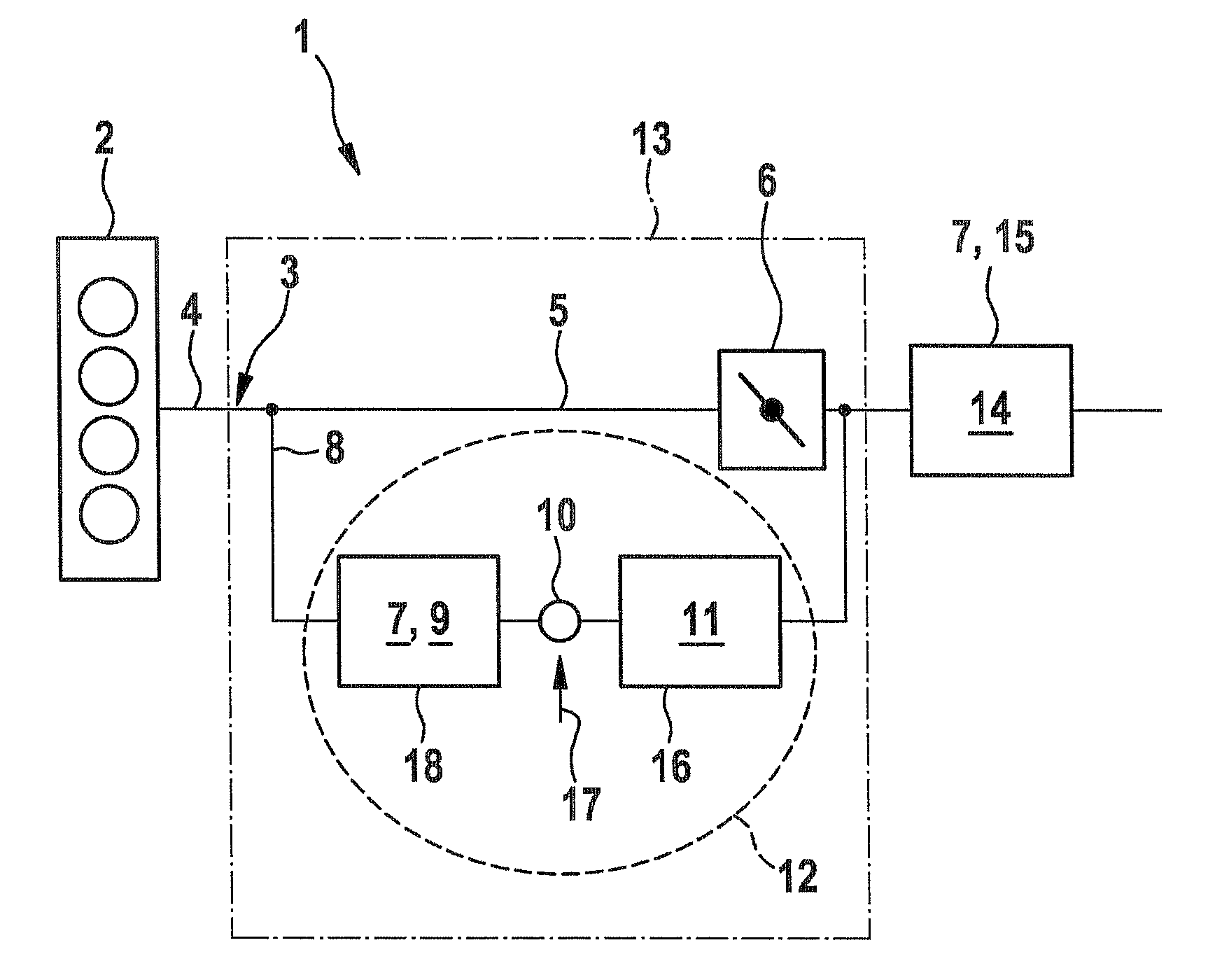 Exhaust gas apparatus of an internal combustion engine