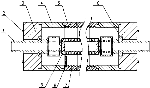 A segmented contact type hot rolling roll shape detection device