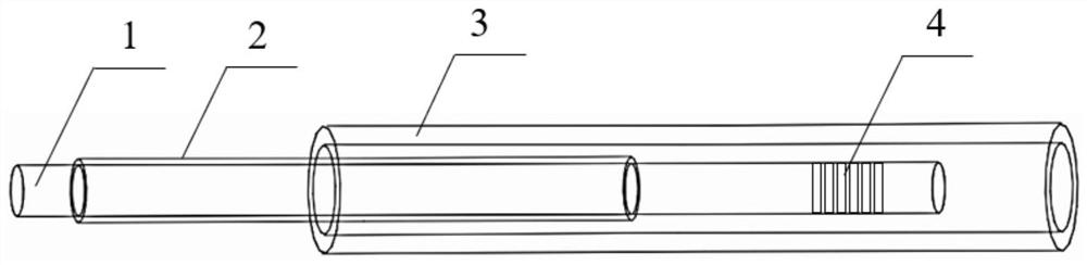 A method and device for monitoring the internal temperature field during the forming process of a three-dimensional woven composite material