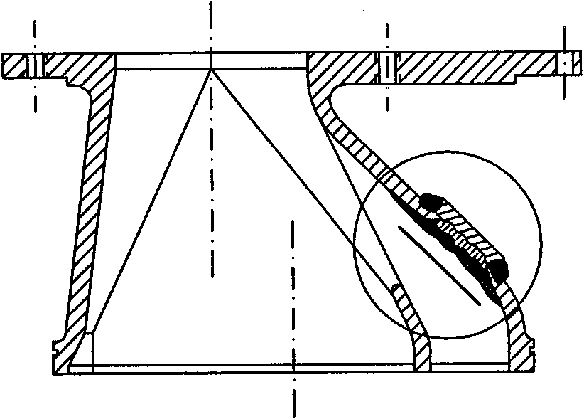 Process for repairing worn discharging head of rotor scale