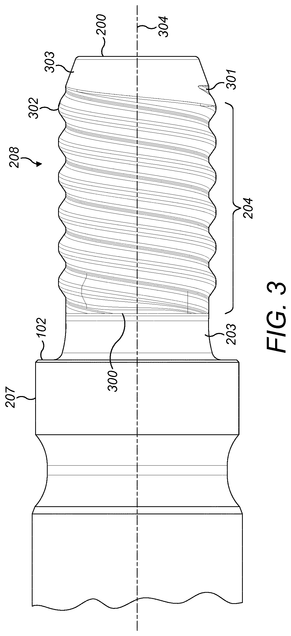 Threaded coupling end for a percussion drill string component