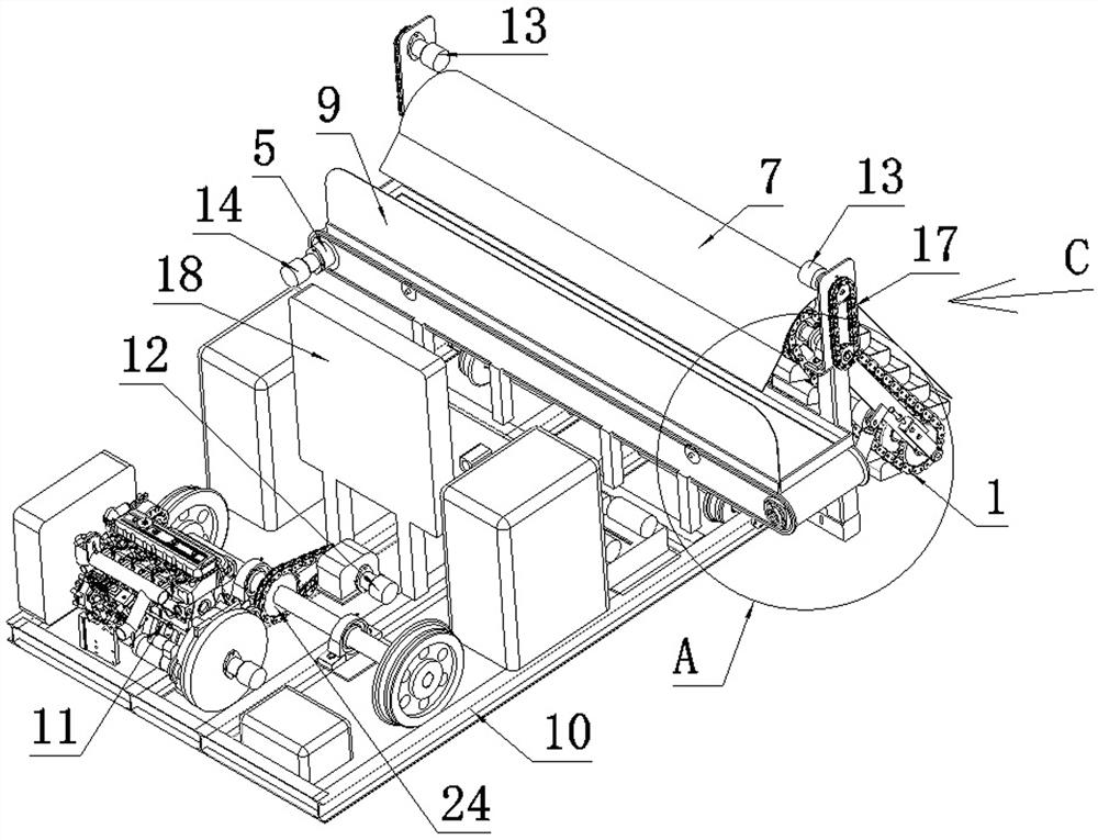 Hopper sand collection type railway track sand removal vehicle