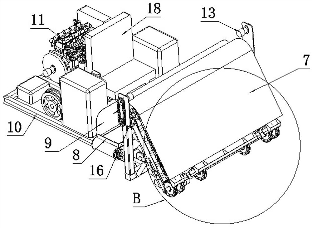 Hopper sand collection type railway track sand removal vehicle