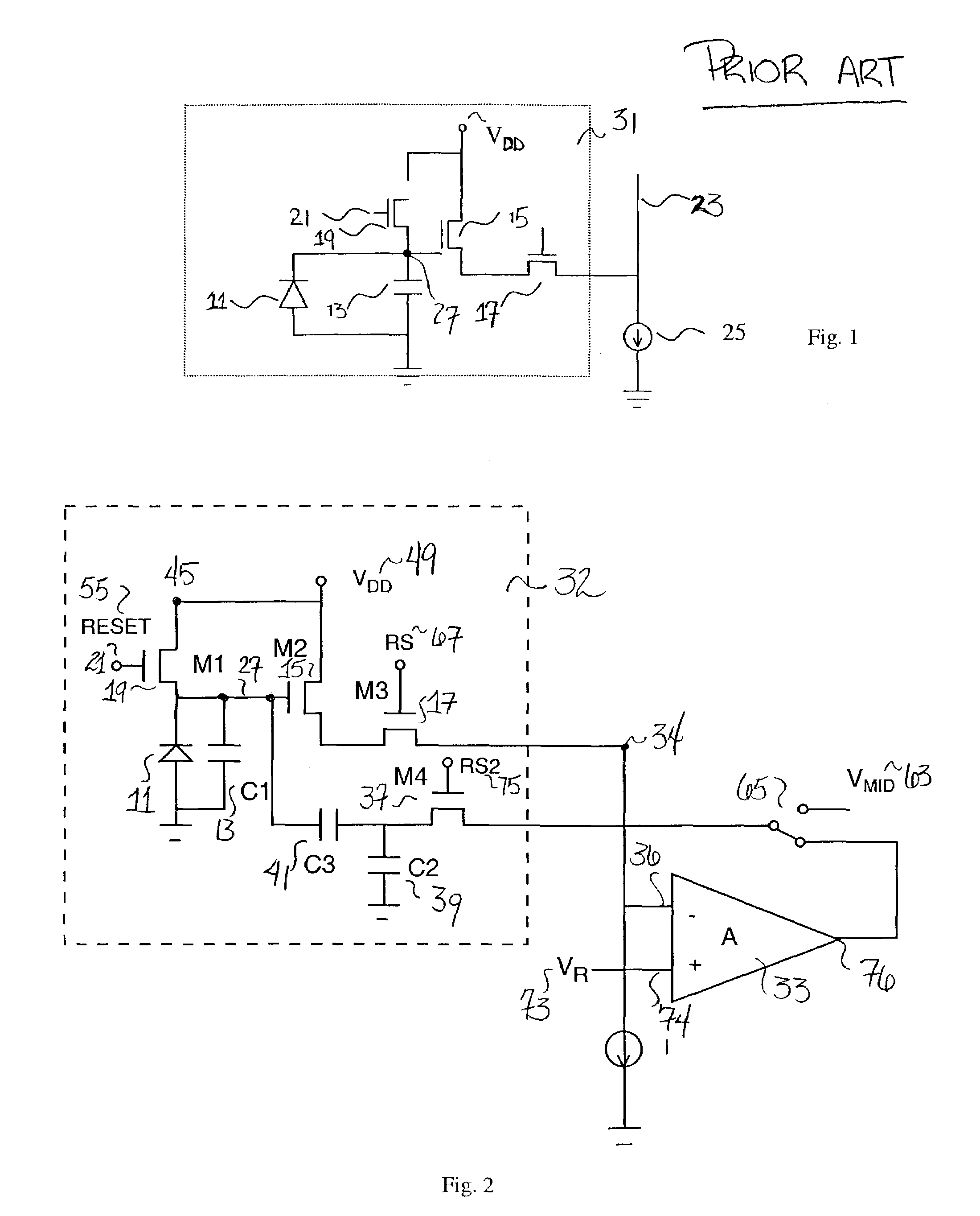 Pixel design including in-pixel correlated double sampling circuit