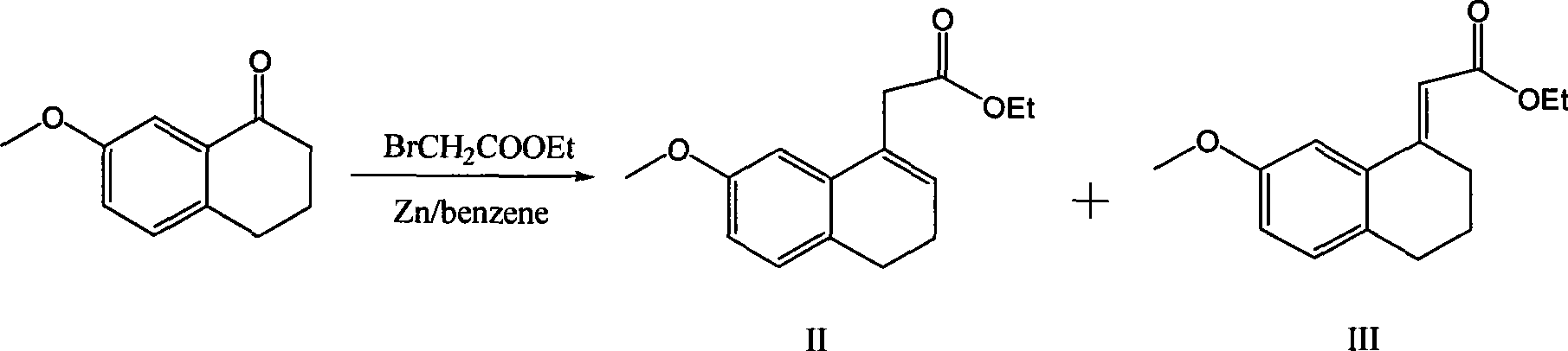 Synthesis of (7-methoxy-3, 4-dihydrogen-1-naphthyl) ethyl acetate