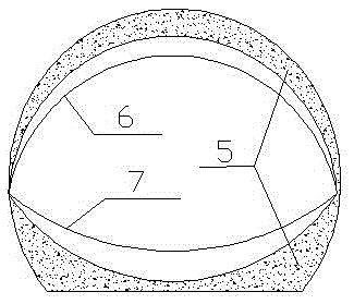 A tunnel water gushing treatment structure and its construction method