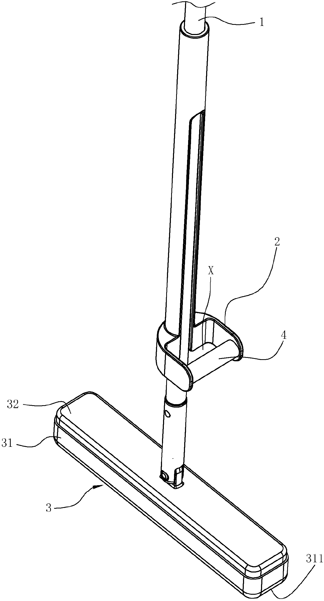 Extruding structure of foaming cotton mop