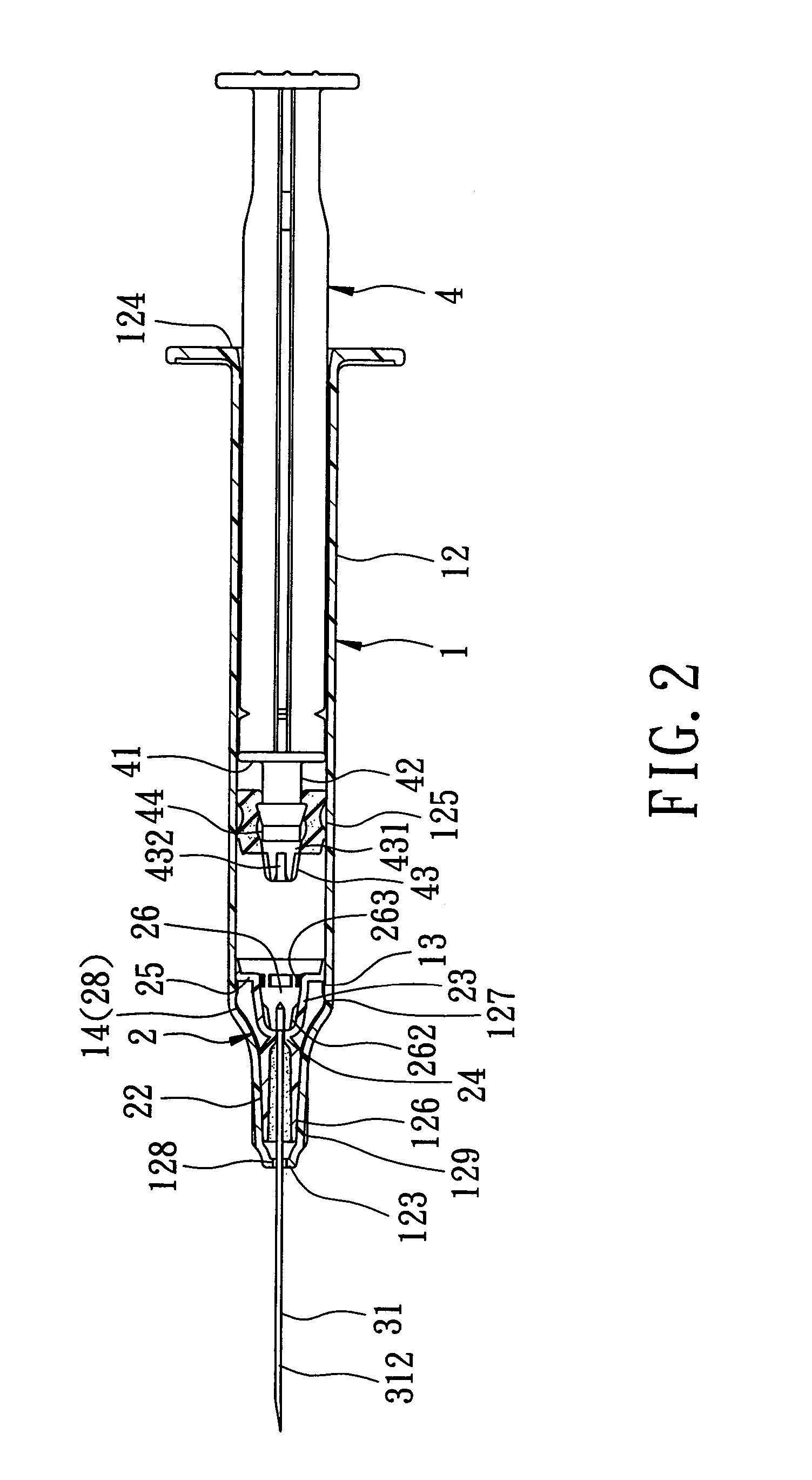 Disposable syringe with a retractable needle