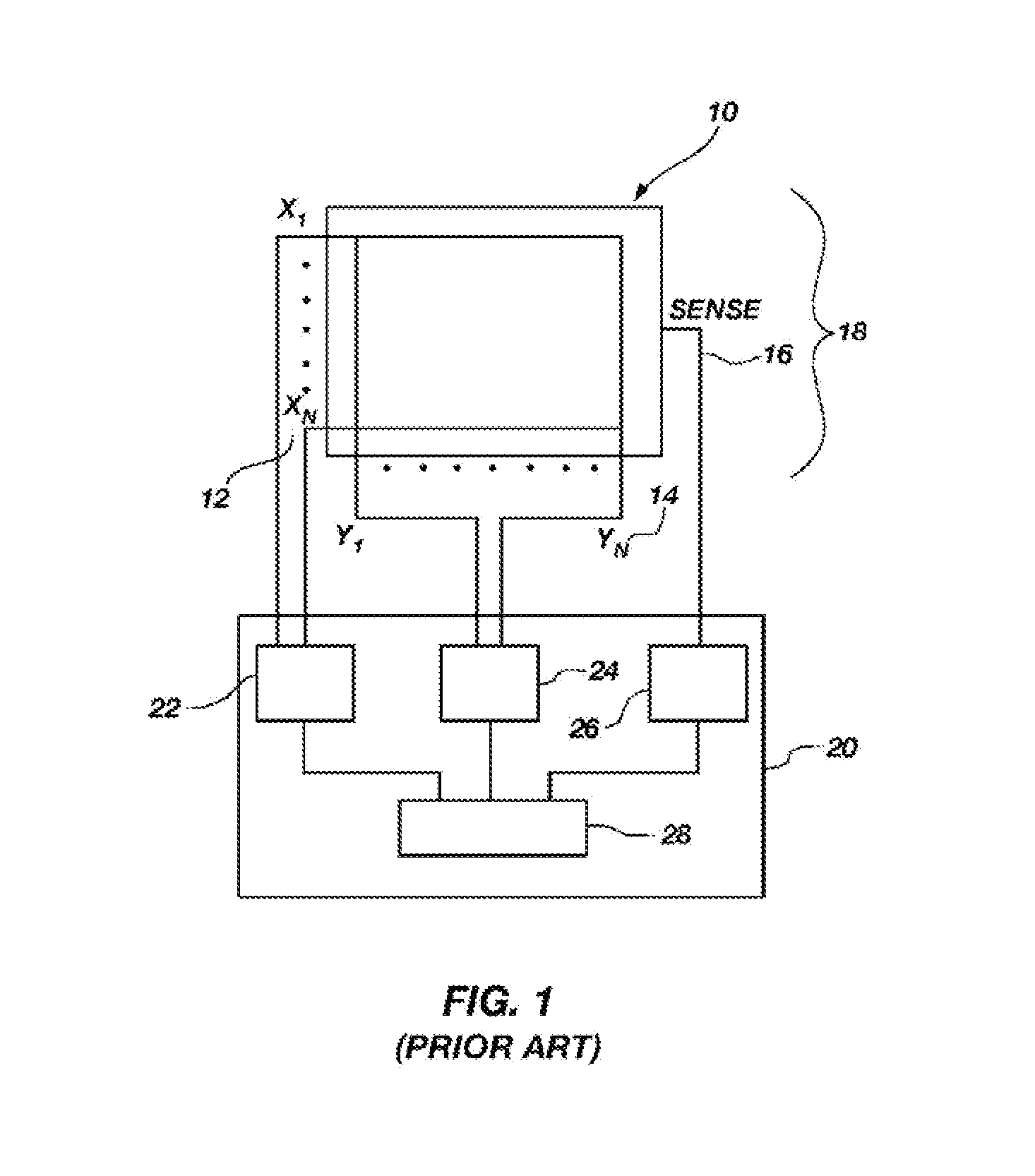 Multiplexed conductors using dynamically configurable controller in capacitive touch sensors