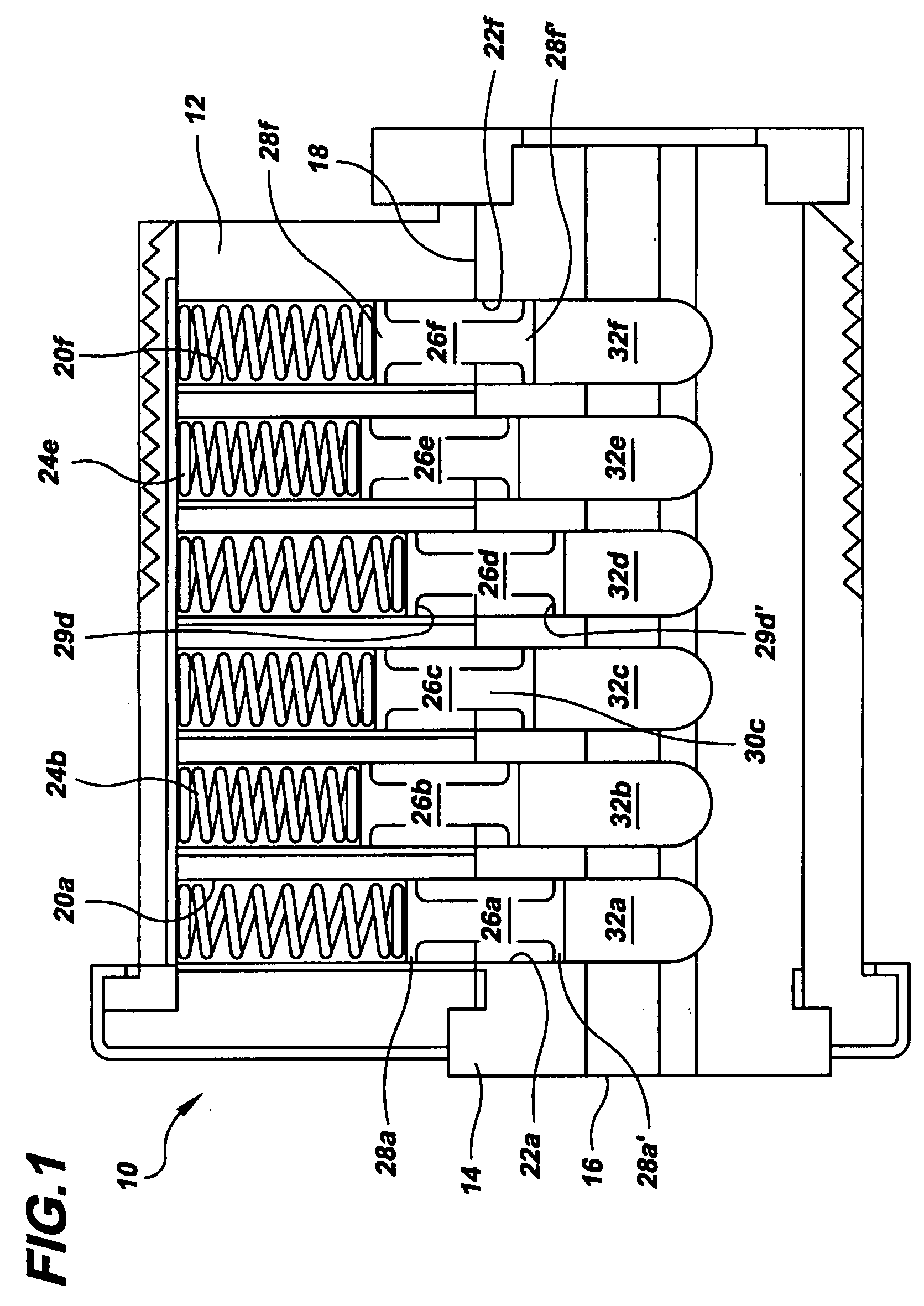 Shaped top pin for bump resistant cylinder