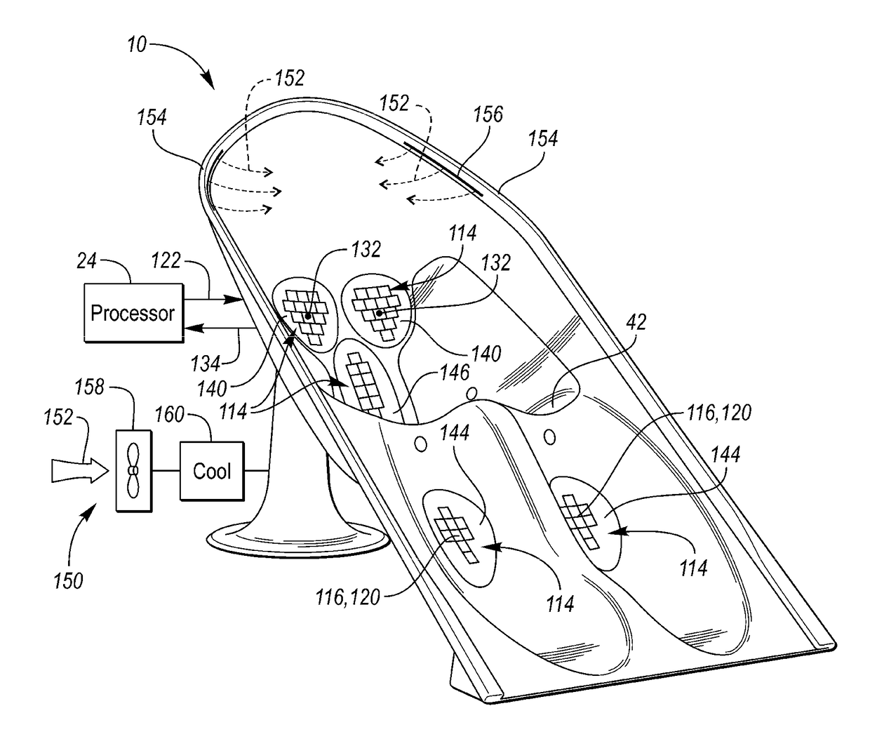 Sport chair with game integration