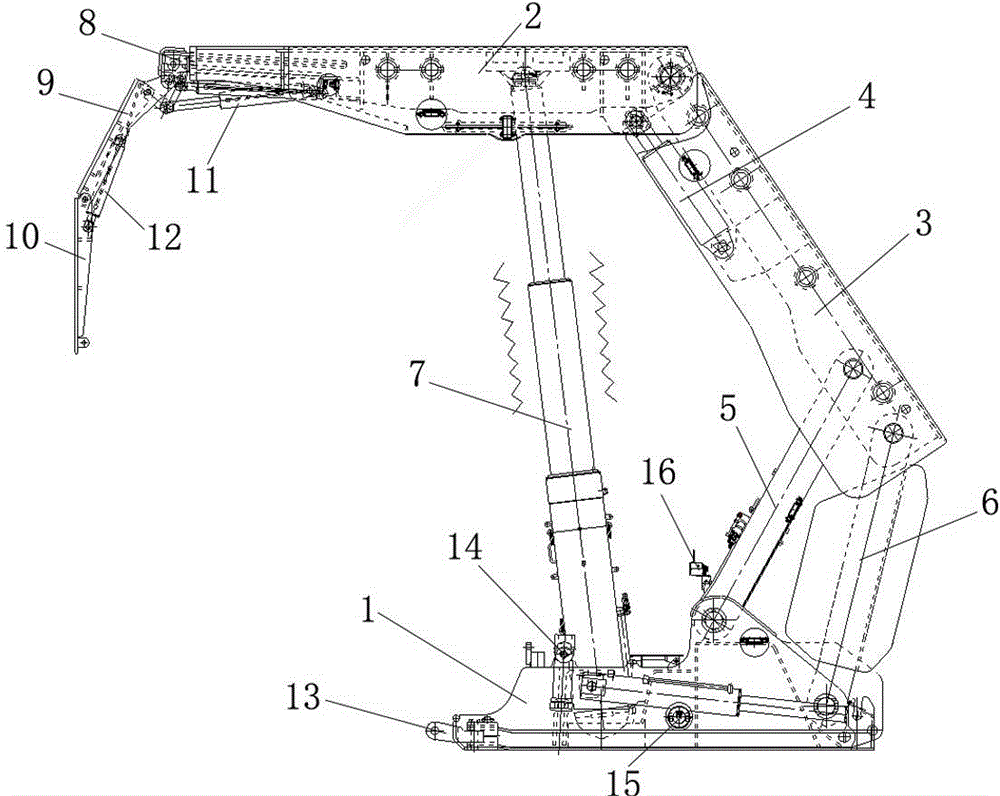 Intelligent coupling type two-column shield super-big mining height hydraulic support