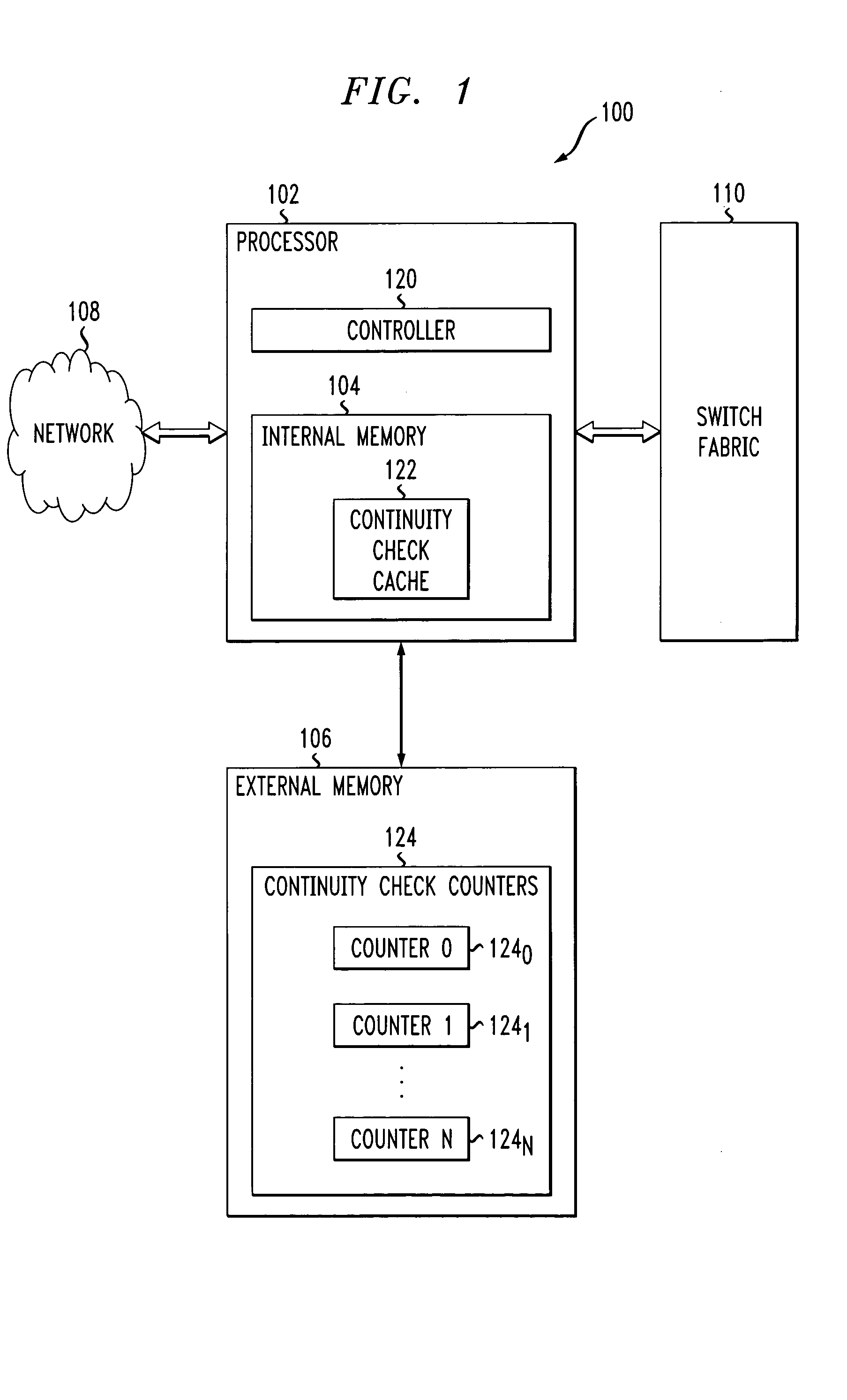 Processor with continuity check cache