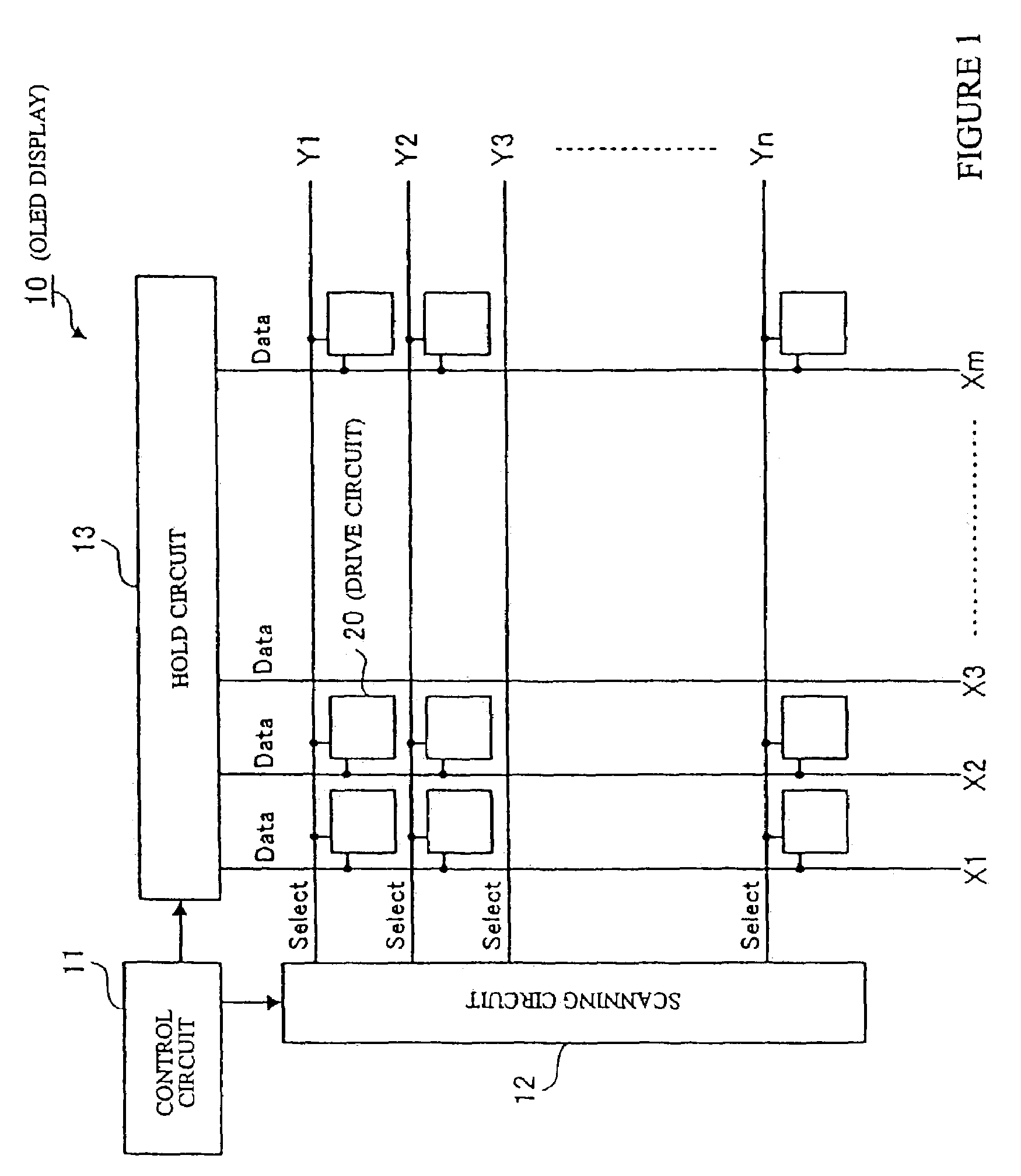 Display unit, drive circuit, amorphous silicon thin-film transistor, and method of driving OLED