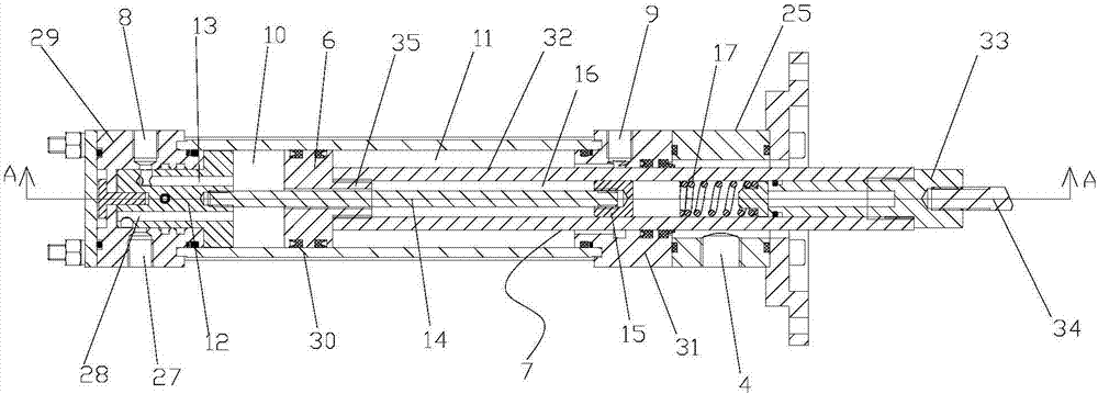 Reciprocating hydraulic driving device