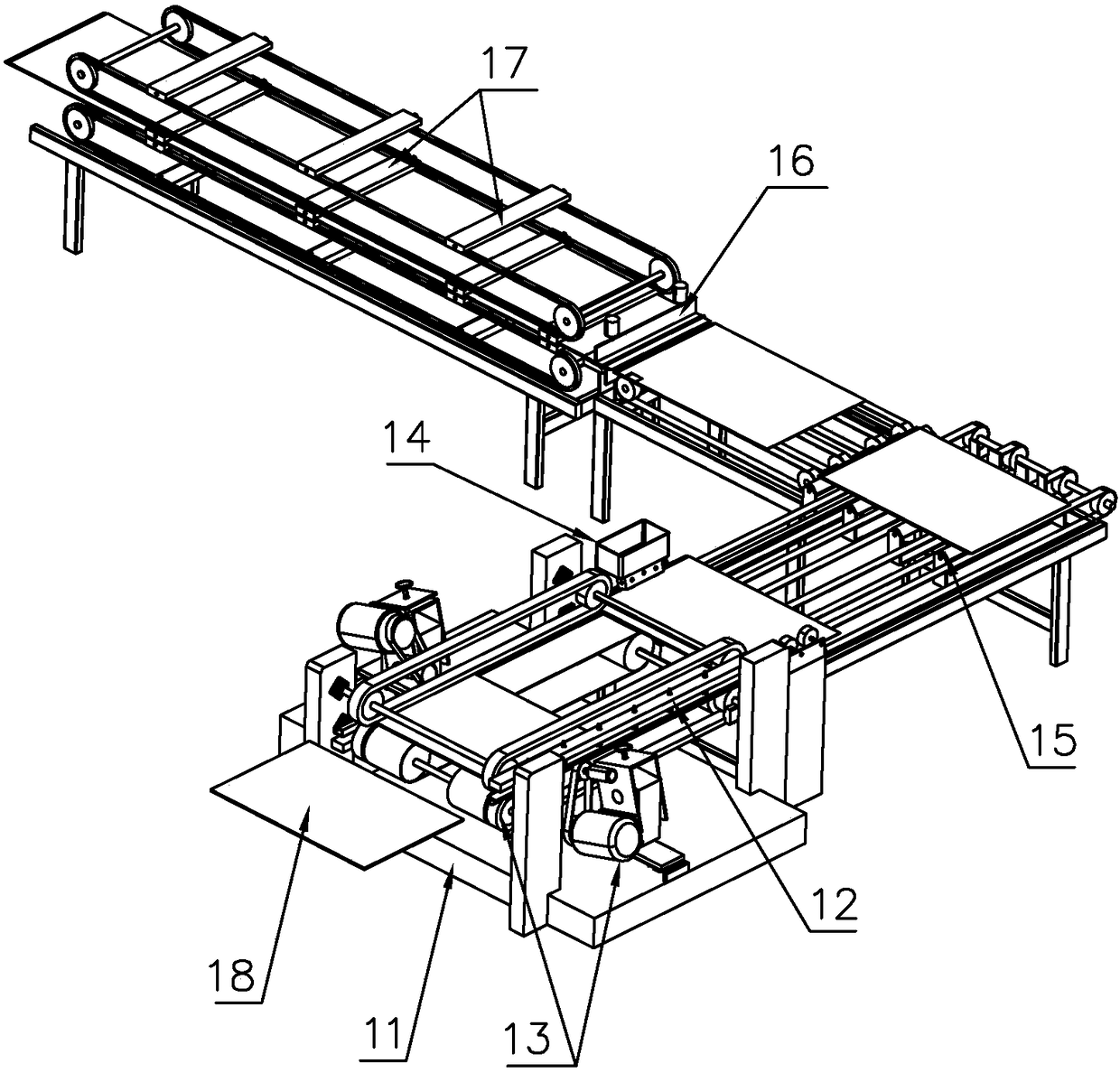 A rapid pressing vertical veneer continuous splicing machine and its splicing process