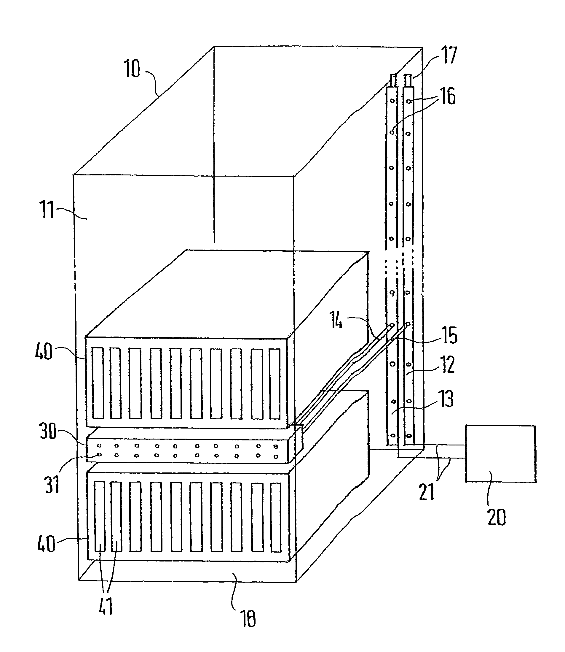 Cooling arrangement for server blades