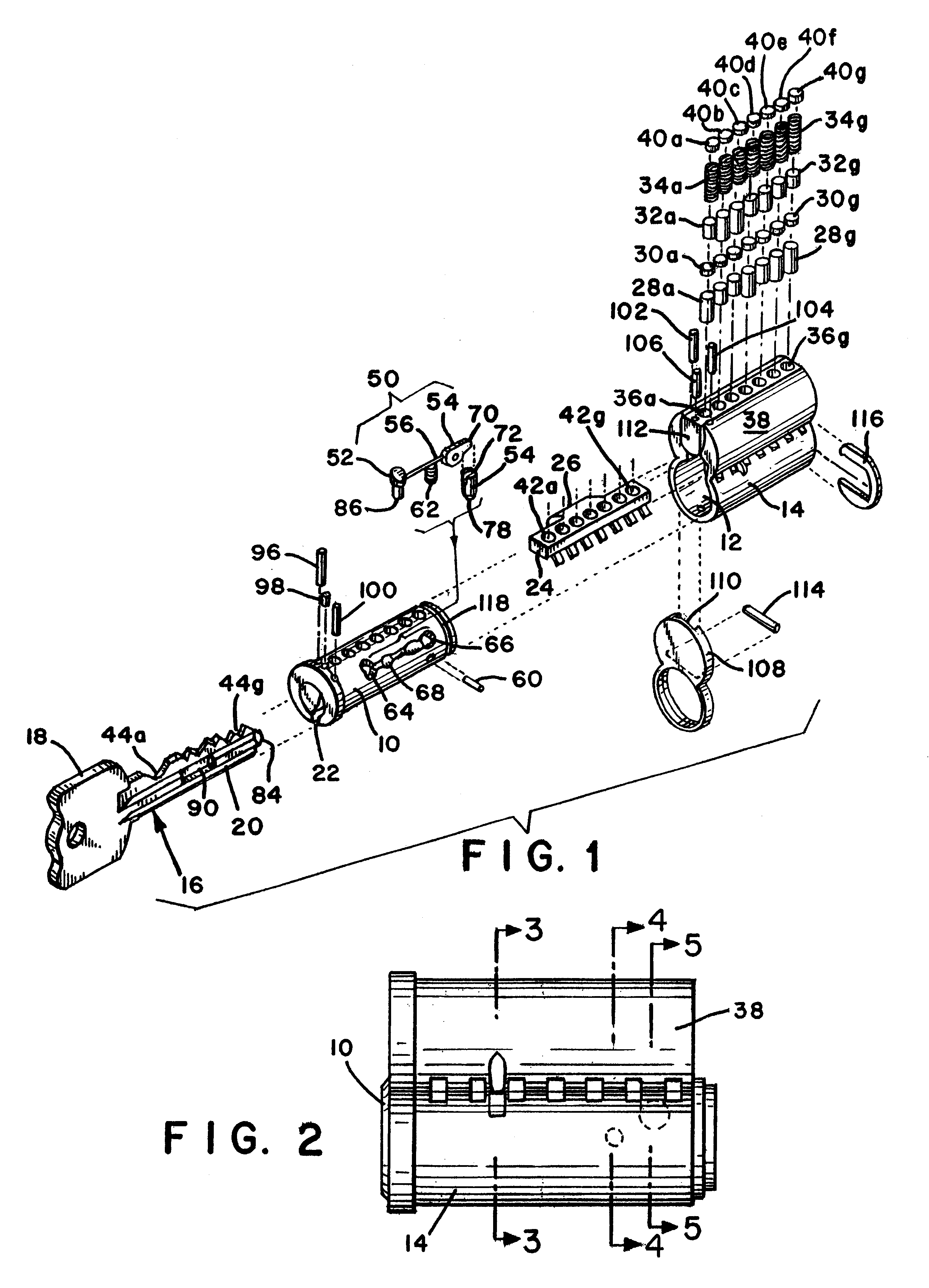 High security cylinder lock and key