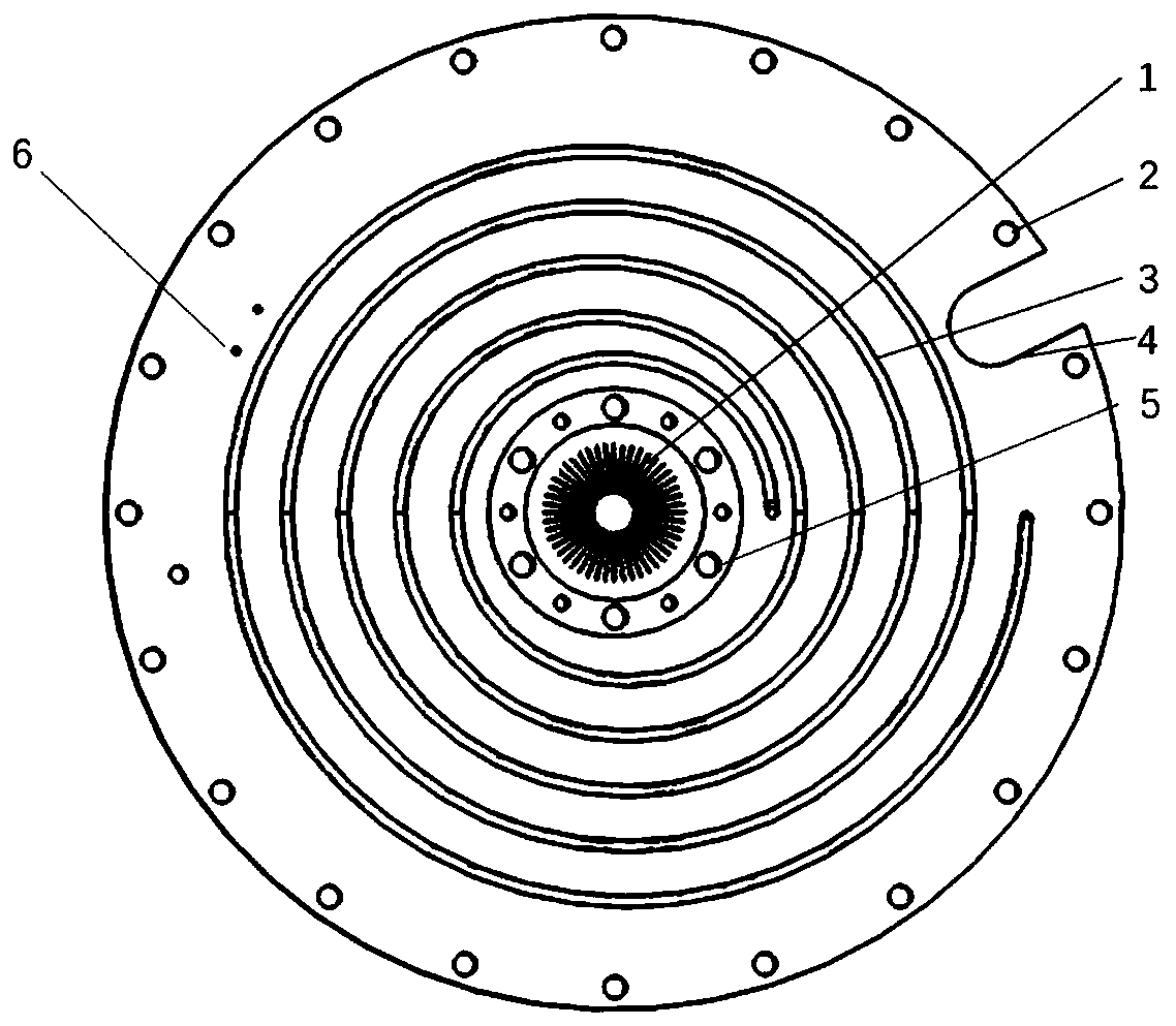 Multifunctional low-temperature scroll plate pre-cooling heat exchanger