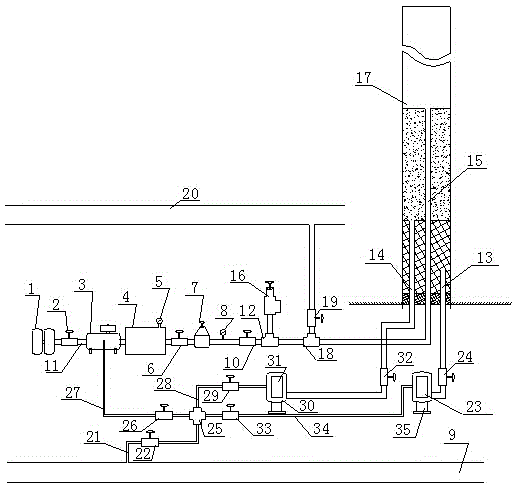 Underground coal mine coal seam drilling high-pressure gas fracturing and permeability increasing method and system