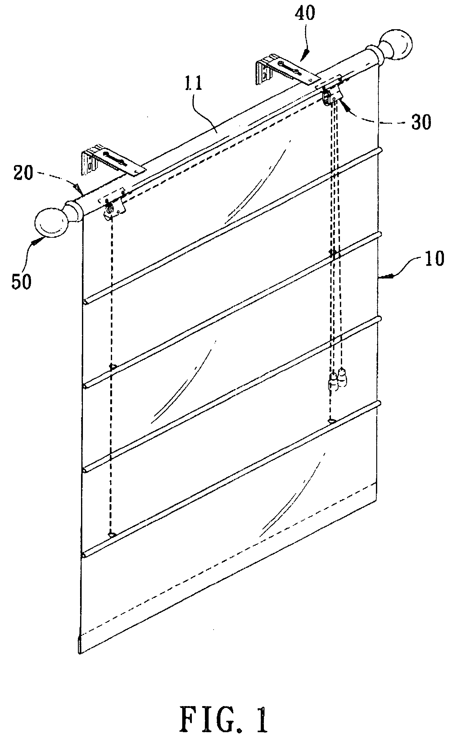 Hanging device for a Roman shade