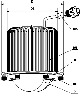 Construction method of universal type LED (light-emitting diode) lamp bulb and inner flange snap ring type LED lamp bulb