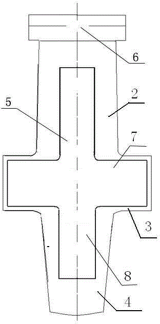 Medium and large casting roller ramming mould heating and feeding method and device